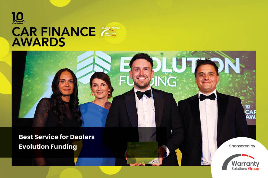 Evolution Funding wins best service for dealers at the car finance awards 2025