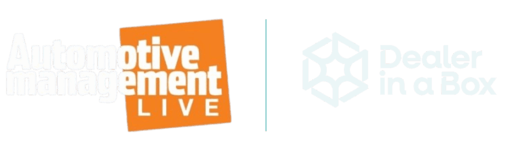 Automotive Management Live 2025 and Dealer in a Box logos