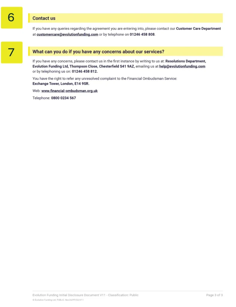 Example of an Initial Disclosure Document