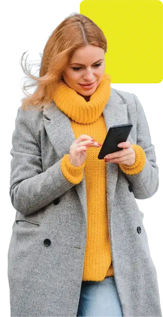 Woman applying for car finance online with evolution extra
