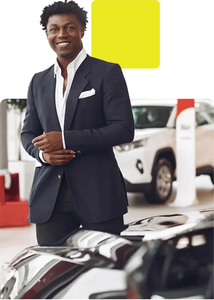 dealer in showroom r4eady to talk about ev vehicle models